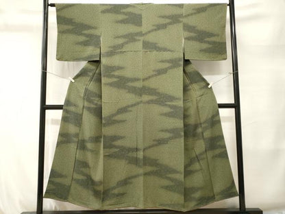 平和屋着物■上質な小紋　抽象文様　正絹　逸品　CABL3887ev