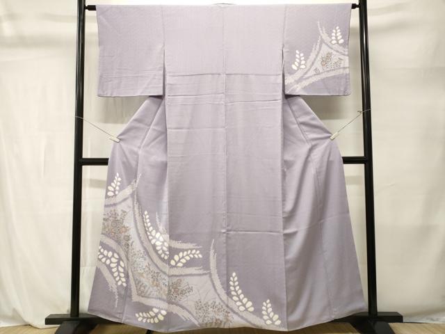 平和屋着物■訪問着　手描き　絞り　草花文　正絹　逸品　CABL3890ev
