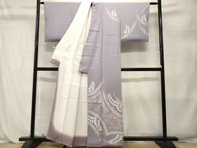 平和屋着物■訪問着　手描き　絞り　草花文　正絹　逸品　CABL3890ev