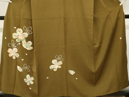 平和屋着物■訪問着　作家物　舞花文　金彩　正絹　逸品　CABL3895ev