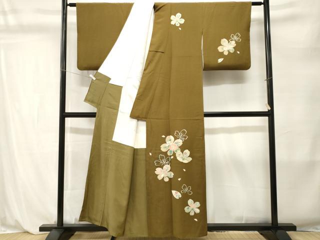 平和屋着物■訪問着　作家物　舞花文　金彩　正絹　逸品　CABL3895ev