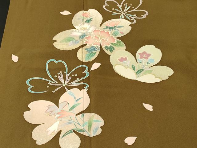 平和屋着物■訪問着　作家物　舞花文　金彩　正絹　逸品　CABL3895ev