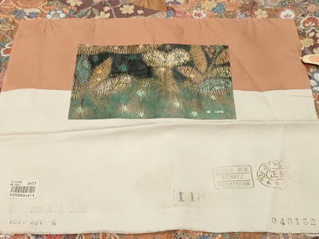 平和屋着物■上質な小紋　絞り　風雅美人　吉祥草花文　金彩　反端付き　正絹　逸品　CABL3897ev