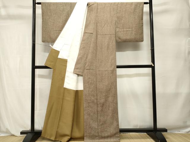 平和屋着物■上質な小紋　斜線文　正絹　逸品　CABL3900ev