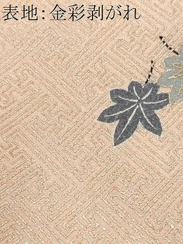 平和屋着物■上質な小紋　紗綾形枝花文　暈し染め　金銀彩　正絹　逸品　CABL3913ev