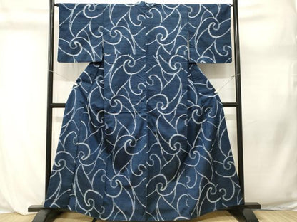 平和屋着物■上質な紬　抽象文様　正絹　逸品　CABL3916ev