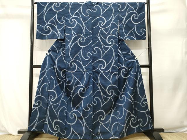平和屋着物■上質な紬　抽象文様　正絹　逸品　CABL3916ev