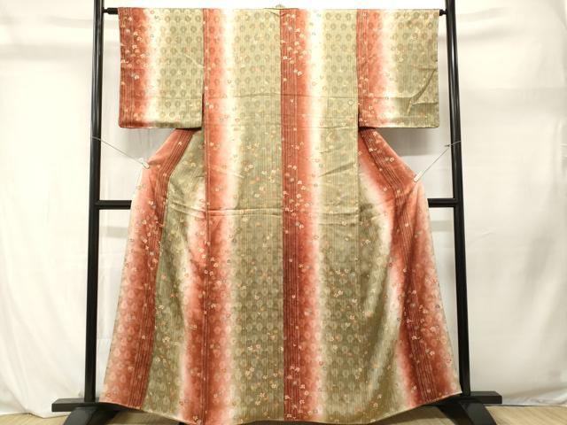 平和屋着物■上質な小紋　舞花間道　暈し染め　金彩　正絹　逸品　CABL3918ev