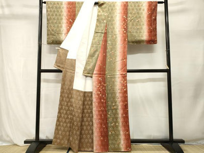 平和屋着物■上質な小紋　舞花間道　暈し染め　金彩　正絹　逸品　CABL3918ev