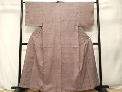 平和屋着物■小紋　千鳥格子　洗える着物　CABL3921ev