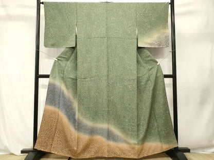 平和屋着物■訪問着　大小霰　暈し染め　金彩　正絹　逸品　CABL3926ev