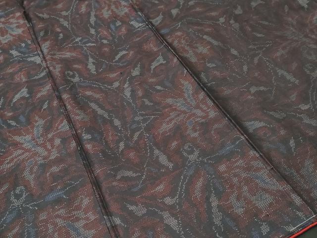 平和屋着物■本場大島紬　草花文　正絹　逸品　CABL3927ev