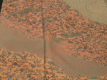 平和屋着物■伝統工芸伝承者　本村正明　訪問着　霰文　流水枝花文　正絹　逸品　CABL3928ev