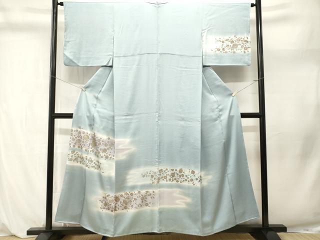 平和屋着物■訪問着　更紗花唐草文　暈し染め　金彩　正絹　逸品　CABL3930ev