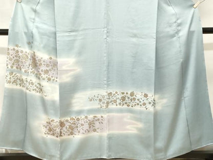 平和屋着物■訪問着　更紗花唐草文　暈し染め　金彩　正絹　逸品　CABL3930ev