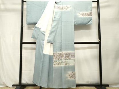 平和屋着物■訪問着　更紗花唐草文　暈し染め　金彩　正絹　逸品　CABL3930ev