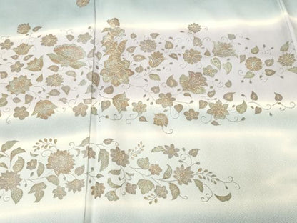 平和屋着物■訪問着　更紗花唐草文　暈し染め　金彩　正絹　逸品　CABL3930ev