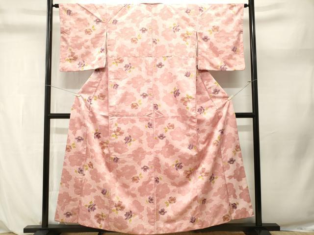 平和屋着物■小紋　舞花文　洗える着物　CABL3931ev