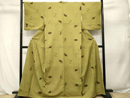 平和屋着物■小紋　動物間道　干支　洗える着物　CABL3933ev