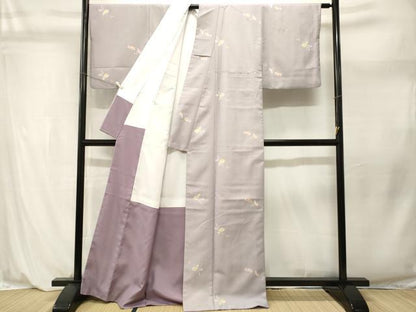 平和屋着物■小紋　瓢箪草花文　洗える着物　CABL3934ev