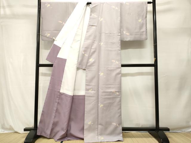 平和屋着物■小紋　瓢箪草花文　洗える着物　CABL3934ev