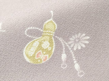平和屋着物■小紋　瓢箪草花文　洗える着物　CABL3934ev
