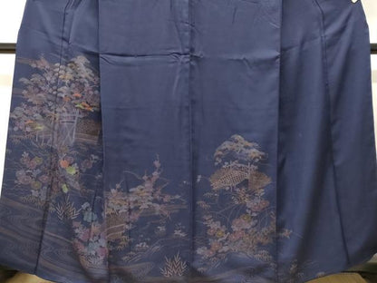平和屋着物■訪問着　刺繍　流水松竹梅文　金彩　正絹　逸品　CABL3938ev