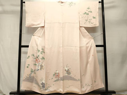 平和屋着物■訪問着　作家物　唐子　舞葉文　暈し染め　正絹　逸品　CABL3939ev