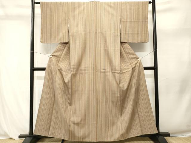 平和屋着物■小紋　縞　洗える着物　CABL3942ev