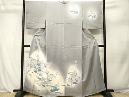 平和屋着物■訪問着　流水松竹梅花文　暈し染め　正絹　逸品　CABL3947ev