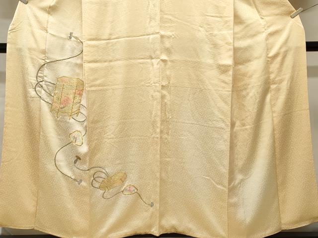 平和屋着物■訪問着　総刺繍　駒刺繍　貝桶花文　暈し染め　金糸　正絹　逸品　CABL3948ev