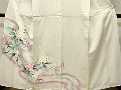 平和屋着物■訪問着　枝花文　暈し染め　正絹　逸品　CABL3949ev