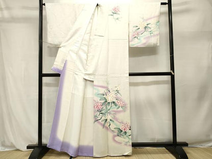 平和屋着物■訪問着　枝花文　暈し染め　正絹　逸品　CABL3949ev