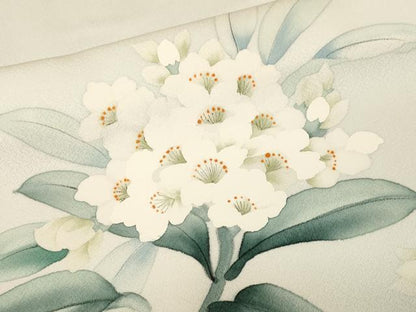 平和屋着物■訪問着　枝花文　暈し染め　正絹　逸品　CABL3949ev