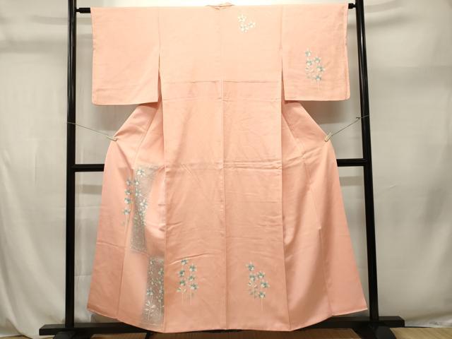 平和屋着物■訪問着　枝花文　暈し染め　正絹　逸品　CABL3950ev