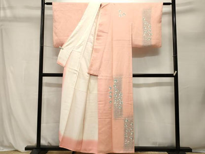 平和屋着物■訪問着　枝花文　暈し染め　正絹　逸品　CABL3950ev