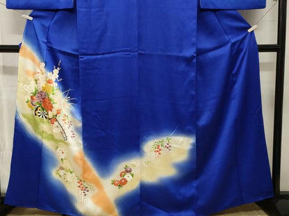平和屋着物■訪問着　駒刺繍　花車文　暈し染め　金彩　正絹　逸品　CABL3952ev