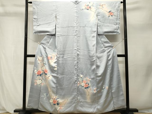平和屋着物■訪問着　枝花文　暈し染め　正絹　逸品　CABL3955ev
