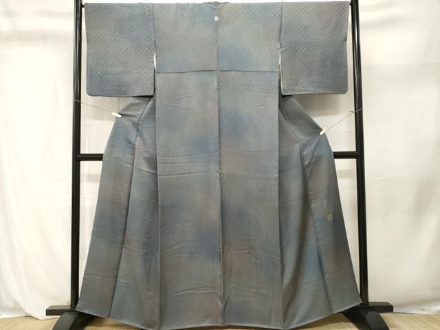 平和屋着物■染色作家　斉藤三才　小紋　霞文　正絹　逸品　CABL3963ev