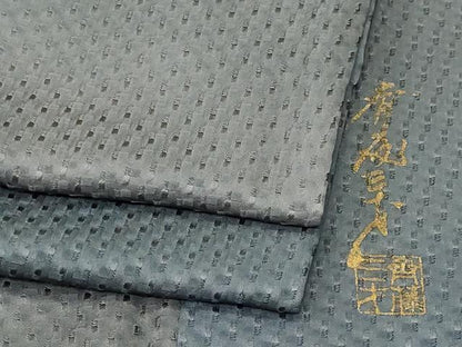 平和屋着物■染色作家　斉藤三才　小紋　霞文　正絹　逸品　CABL3963ev