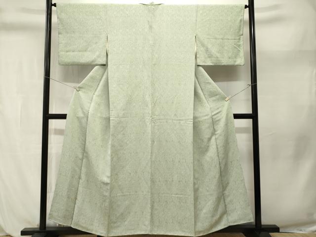 平和屋着物■上質な小紋　杢目文様　金銀糸　正絹　逸品　CABL3964ev