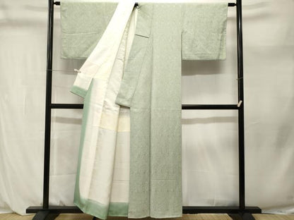 平和屋着物■上質な小紋　杢目文様　金銀糸　正絹　逸品　CABL3964ev