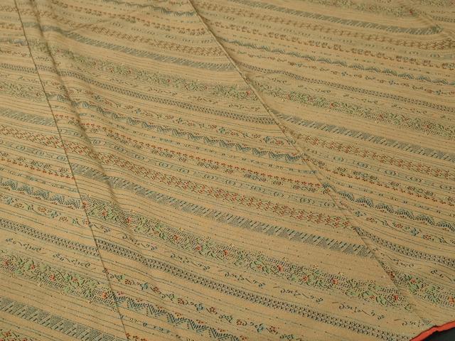 平和屋着物■上質な小紋　斜線花文　正絹　逸品　CABL3976ev