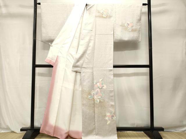 平和屋着物■訪問着　舞花文　金彩　正絹　逸品　CABL3984ev