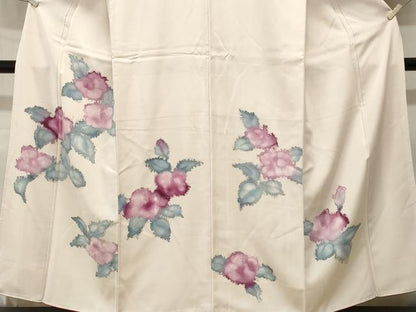 平和屋着物■訪問着　手描き　草花文　暈し染め　正絹　逸品　CABL3986ev