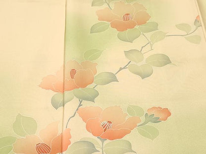 平和屋着物■訪問着　刺繍　枝椿　暈し染め　正絹　逸品　CABL3987ev