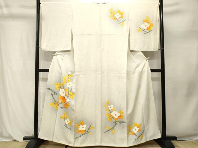 平和屋着物■訪問着　枝花文　暈し染め　正絹　逸品　CABL3988ev
