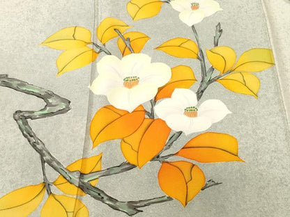 平和屋着物■訪問着　枝花文　暈し染め　正絹　逸品　CABL3988ev
