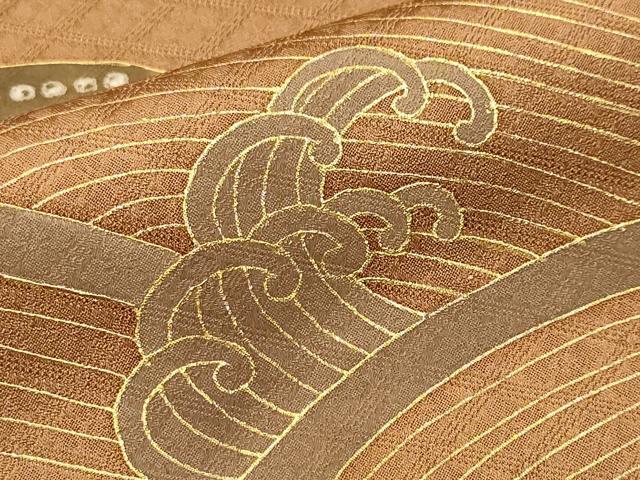 平和屋着物■訪問着　作家物　駒刺繍　立波笹竹花文　金銀彩　正絹　逸品　CABL3989ev