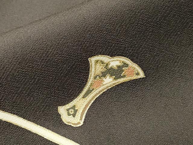 平和屋着物■訪問着　駒刺繍　琵琶花文　金彩　正絹　逸品　CABL3991ev
